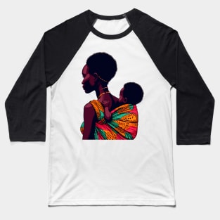 Afrocentric Mother And Baby Baseball T-Shirt